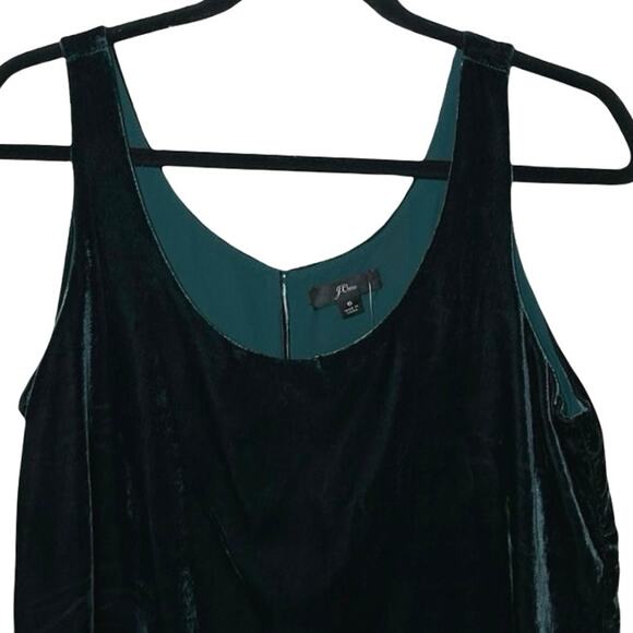 NWT J Crew Women’s Velvet Tank Top Dark Green Size 6 - Picture 4 of 8